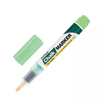 Маркер меловой MUNHWA Chalk Marker, 3 мм, ЗЕЛЕНЫЙ, сухостираемый, для гладких поверхностей, CM-04