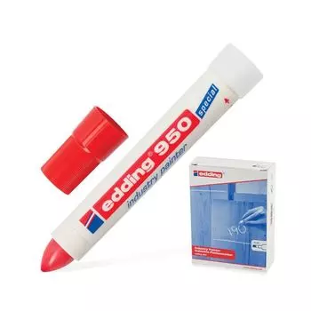 Маркер-паста для промышленной маркировки EDDING 950, КРАСНЫЙ, 10 мм, E-950/2