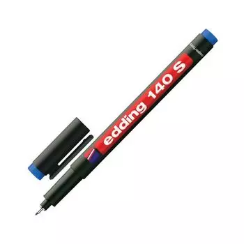 Маркер перманентный для любой гладкой поверхности EDDING 140, СИНИЙ, 0,3 мм, металлический наконечник, E-140/3