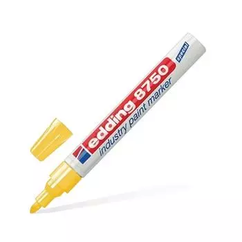 Маркер перманентный для промышленной маркировки EDDING 8750, ЖЕЛТЫЙ, 2-4 мм, круглый наконечник, Е-8750/5