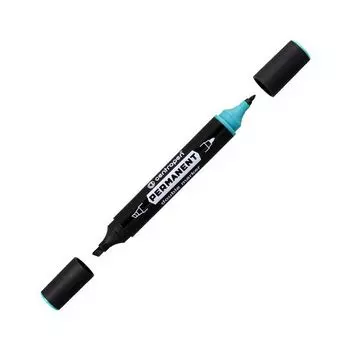 Маркер перманентный двусторонний ЗЕЛЕНЫЙ CENTROPEN, круглый/скошенный, 1/1-4 мм, 1666, 6 1666 0110 (10 шт.)