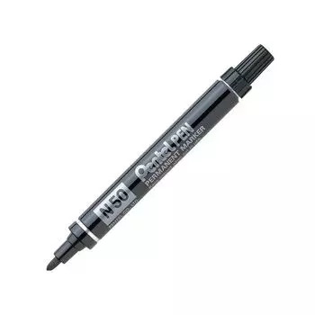 Маркер перманентный (нестираемый) PENTEL Pen, ЧЕРНЫЙ, круглый наконечник, 4,3мм, N50-A
