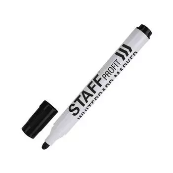 Маркер стираемый для белой доски ЧЕРНЫЙ, STAFF "PROFIT", 2,5 мм, 151644 (36 шт.)