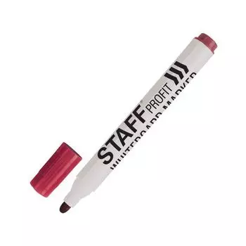 Маркер стираемый для белой доски КРАСНЫЙ, STAFF PROFIT, 2,5 мм, 151646 (24 шт.)