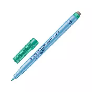 Маркер универсальный для любой гладкой поверхности со стирателем STAEDTLER (Германия), ЗЕЛЕНЫЙ, 1 мм, 305 M-5