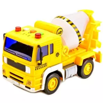 Машина "Бетономешалка "Горстрой" пластмассовая инерционная, свет,звук Технопарк WY510B