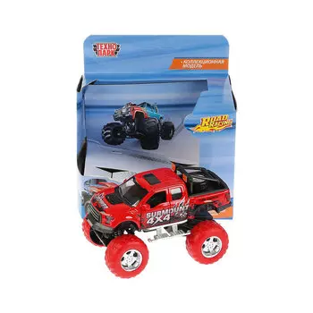 Машина "Джип Road Racing" 12 см металлическая инерционная, свет,звук 271519, Технопарк FY6108G-R