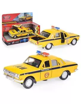 Машина "Газ-2401 волга Полиция" 12 см металлическая инерцион 2401-12SLPOL-YE