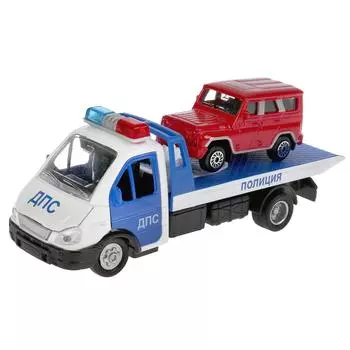 Машина "Газель эвакуатор" металлическая инерционная свет-звук,открываются двери CT11-200-2