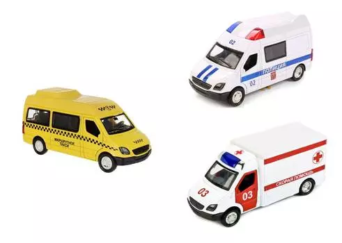 Машина "Городские службы" 12 см металлическая инерционная, FY5058-S