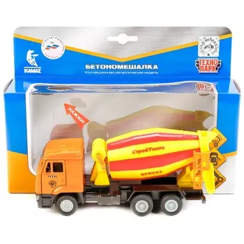 Машина "Камаз Бетономешалка" металлическая свет+звук инерционная CT12-457-1WB