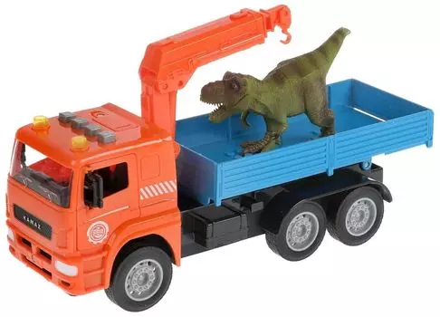 Машина "Kamaz манипулятор" 28 см пластмассовая инерционная KAMCRN-28PLDN-OGBU