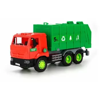 Машина "Камаз-мусоровоз" пластмассовая инерционная,свет,звук 233652, Технопарк WY307K