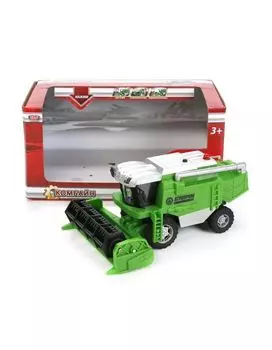 Машина "Комбайн" 22 см пластмассовый инерционный,свет,звук 250746, Технопарк SB-17-35-OB