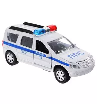 Машина "Лада Ларгус Полиция" металлическая инерционная, свет,звук,открываются двери 181749, Технопарк SB-13-13-2