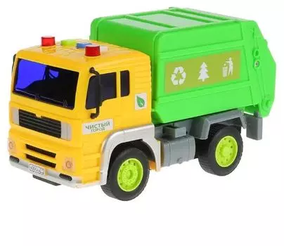 Машина "Мусоровоз" 17 см инерционная,пластиковая,свет,звук 258644, Технопарк WY520A