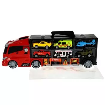 Машина пластик АВТОВОЗ 39,5 см, набор машин металл, знаки 1711I063-R1