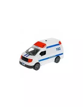 Машина пластик свет-звук ПОЛИЦИЯ 12,5 см, откр. двери, инерц. 2006С236-R-Р