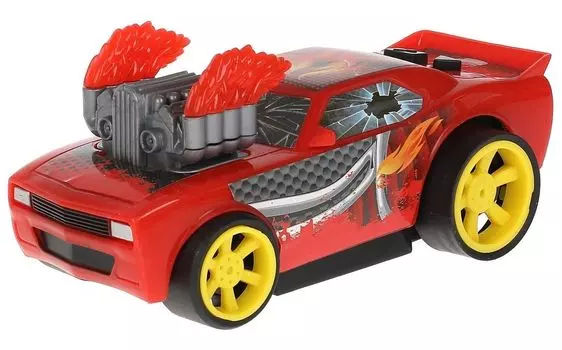 Машина пластик свет-звук СПОРТКАР 18см,2кнопки, своб. ход, 1911В136-R