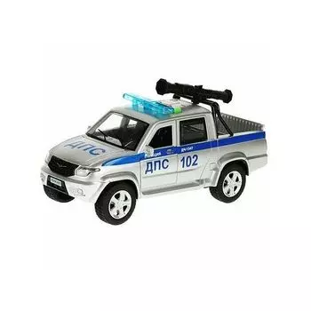 Машина пластик свет-звук UAZ PICKUP ПОЛИЦИЯ 22 см, 4 кнопки РIСКUР-22РLРОL-САNSR