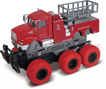 Машина пластиковая FUNKY TOYS FT61093 пожарная с подъемным механизмом с краш-эффектом, кабина die-cast, 6*6