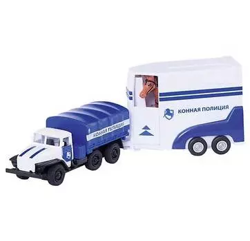 Машина Технопарк металл Урал 12см Конная полиция с лошадью SB-16-28