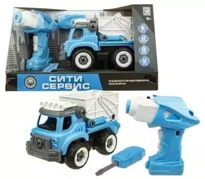Машинка 1TOY "Сити-сервис" мусоровоз на радиоуправлении.