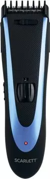 Машинка для стрижки Scarlett SC-HC63C59 черный/синий 8Вт (насадок в компл:4шт)
