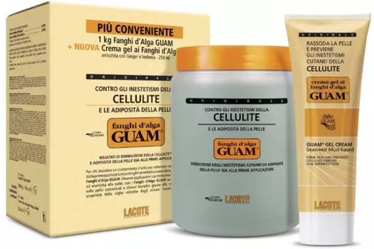 Маска антицеллюлитная Guam Fanghi D'alga 2кг + Гель-лифтинг укрепляющий 500мл