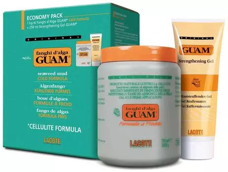 Маска антицеллюлитная Guam Fanghi D'alga с охлаждающим эффектом 1 кг + Гель-лифтинг укрепляющий 250 мл