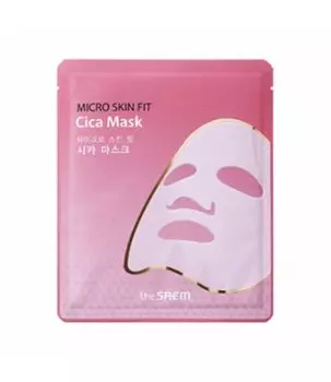 Маска биоцеллюлозная с центеллой успокаивающая The Saem Micro Skin Fit Cica Mask 27гр
