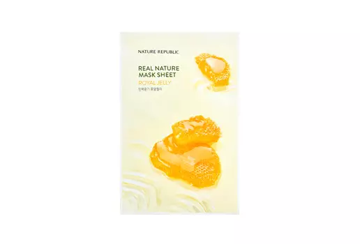 Маска для лица листовая Nature Republic Real Nature Royal Jelly Mask Sheet 23 г