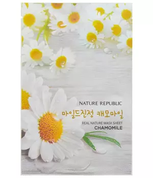 Маска для лица листовая REAL NATURE CHAMOMILE MASK SHEET 23мл