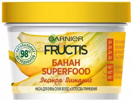 Маска для волос Garnier Fructis Superfood Банан 390
