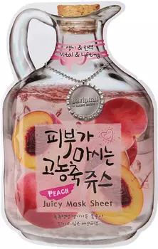Маска на тканевой основе для лица фруктовая Baviphat Peach Juicy Mask Sheet (Vital &amp; Lifting)