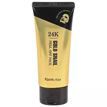 Маска-пленка FarmStay 24K Gold Snail Peel Off Pack, 100гр