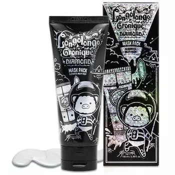 Маска пленка с алмазной пудрой Elizavecca Hell Pore Longolongo Gronique Diamond Mask Pack