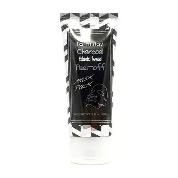 Маска-пленка с углем FarmStay Charcoal Black Head Peel-off Mask Pack, 100g