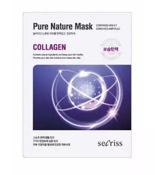 Маска тканевая Anskin Secriss Pure Nature Mask Pack- Collagen 25мл