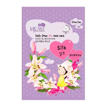 Маска тканевая для лица с аминокислотами шелка Mijin Cosmetics MJ Care Daily Dewy Silk Mask Pack 25г