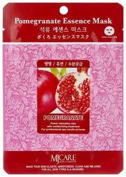 Маска тканевая для лица с экстрактом граната Mijin Cosmetics Pomegranate Essence Mask 23 г