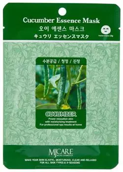 Маска тканевая для лица с экстрактом огурца Mijin Cosmetics Cucumber Essence Mask 23 г