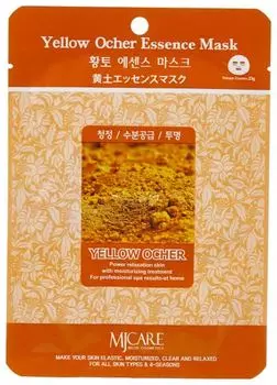 Маска тканевая для лица с охрой Mijin Cosmetics Yellow Ocher Essence Mask 23 г