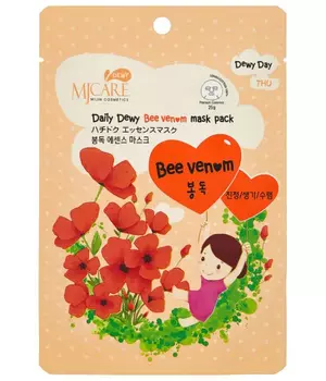 Маска тканевая для лица с пчелиным ядом MJ Care Daily Dewy Bee Venom Mask Pack 25гр