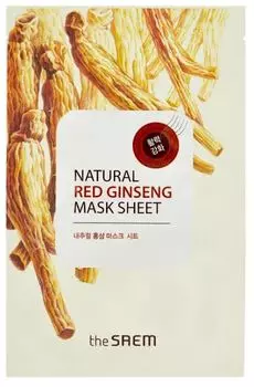 Маска тканевая с экстрактом женьшеня The Saem Natural Red Ginseng Mask Sheet 21 мл