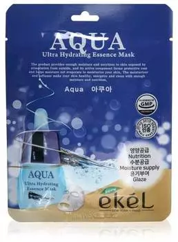 Маска тканевая с гидролизованным коллагеном EKEL AQUA Ultra Hydrating Essence