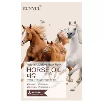 Маска тканевая с лошадиным маслом Eunyul Natural Moisture Mask Pack Horse Oil, 22мл
