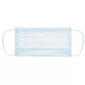 Маска трехслойная защитная на резинке (50шт)