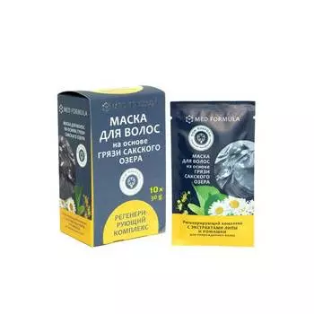 Маски для волос ДОМ ПРИРОДЫ на основе грязи Сакского озера РЕГЕНЕРИРУЮЩИЙ КОМПЛЕКС (упаковка: 10саше-пакетиков по30 г)