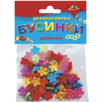 Материалы для творчества АППЛИКА Декоративные бусинки, цветочки, С2898, (6 шт.)